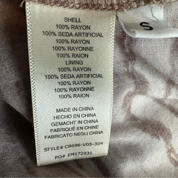 Anthropologie Cloth & Stone Mauve Tiered Striped Maxi Dress, Small - Picture 9 of 11